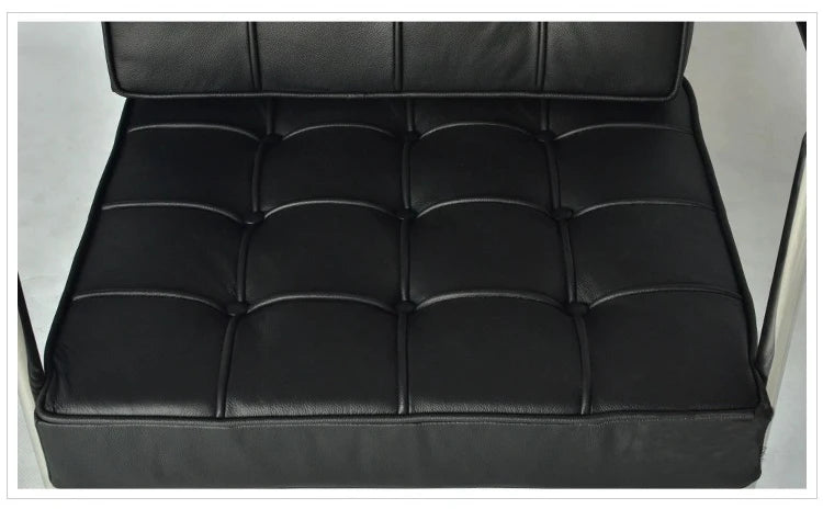 HE 113 Lounge Hans Singe Sofa Chair Leisure Chair Stainless Steel Leather PU for Living Room