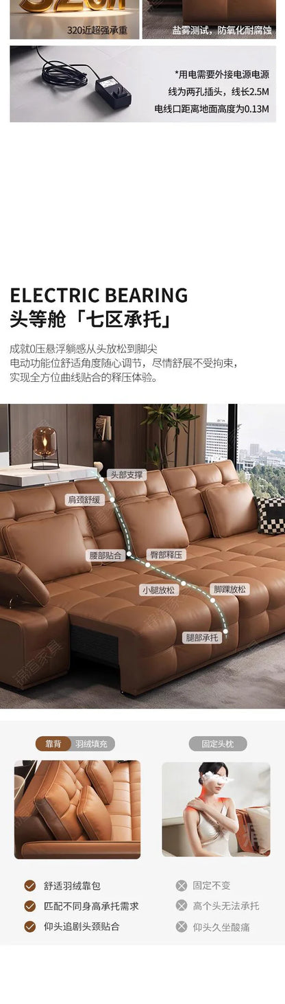 Extendable Modern Electric Recliner Sofa Nordic Designer Electric Recliner Sofa Oversized Lazy Bankstel Woonkamer Furniture