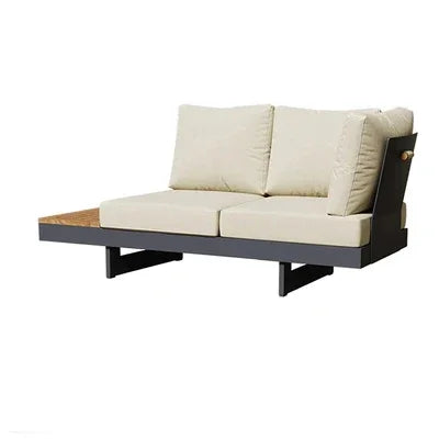 Teak outdoor sofa patio balcony garden villa hotel preservative wood rattan chair sofa furniture