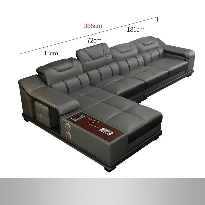 Genuine Leather Sofa Cama Leather Couch Big Sofas Sleeper Sofa Set Living Room Furniture Sofas Modern Sectional Sofa