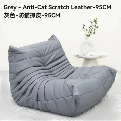 Single suede foam sofa armless floor sofa lazy sofa living room bedroom balcony lounge chair reading chair fireside chair