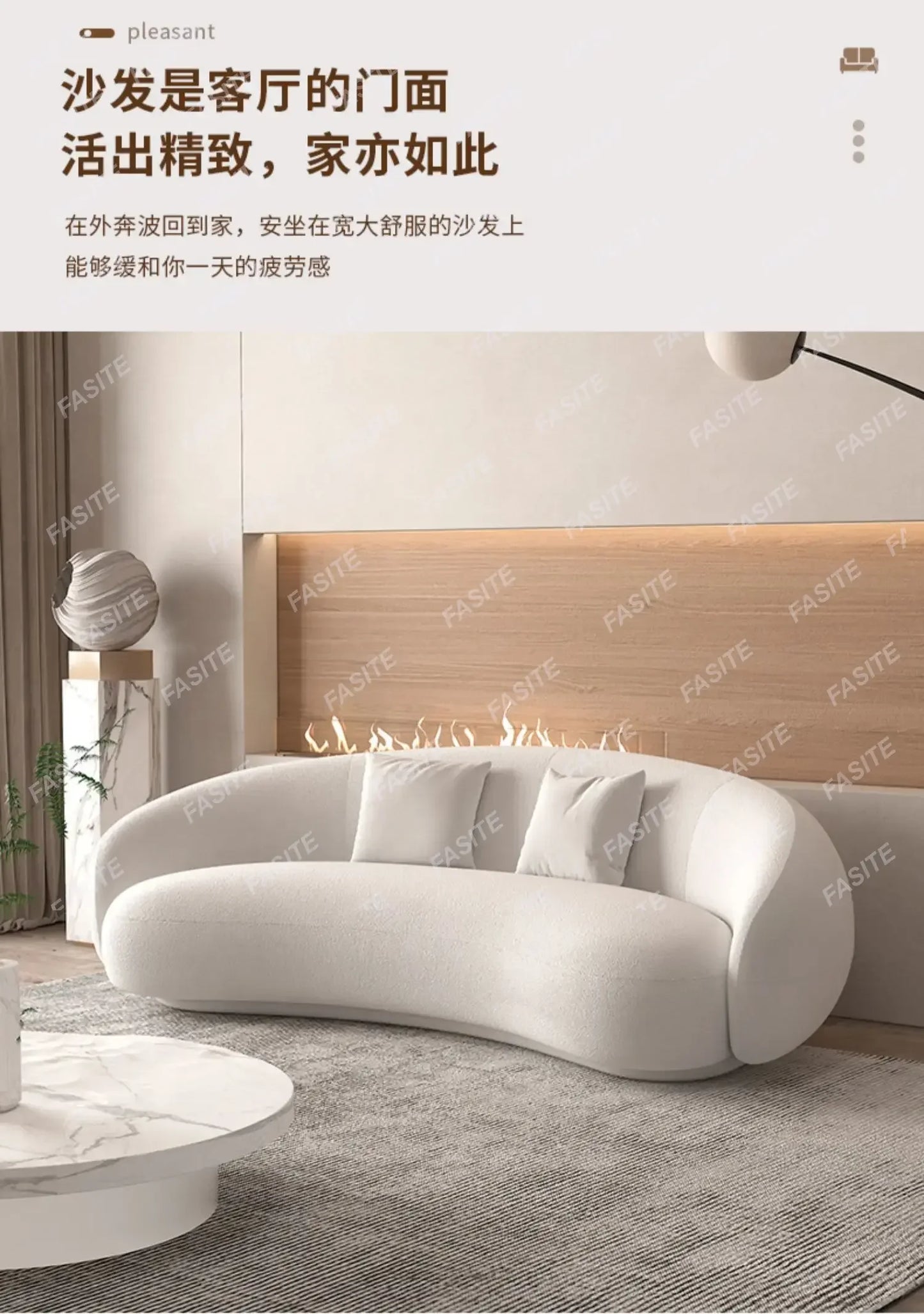 Italian Banana Sofa Minimalist Shaped Sofa Living Room Simple Modern Arc Cashew Sofa-high qualit