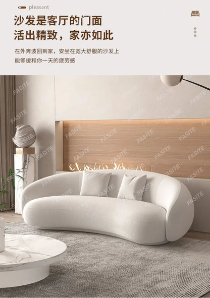Italian Banana Sofa Minimalist Shaped Sofa Living Room Simple Modern Arc Cashew Sofa-high qualit