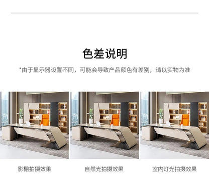 luxury L-shaped Boss Office Desk Modern Organizer Inventory Computer Desk Minimalist European Escritorio Oficina Furniture home