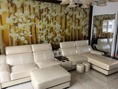 Italian Light Luxury Living Room Sofas Combination Nordic Double Sofas for Living Room Home Furniture Designer Leather Back Sofa