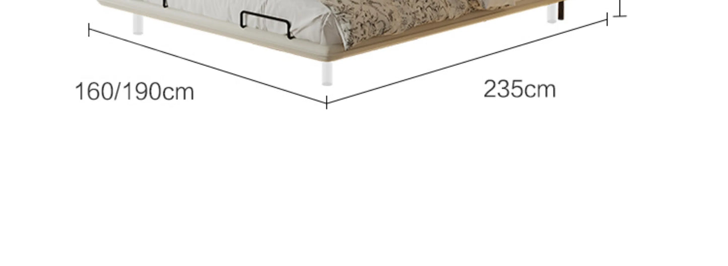 Elegant Modern Double Bed Luxury Upholstered Comferter Adults Bed Adjustable Electric Cama Box Casal Bedroom Furniture