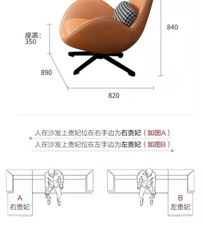 Italian light luxury sofa living room leather sofa first layer cowhide buckle design luxury combination sofa size apartment
