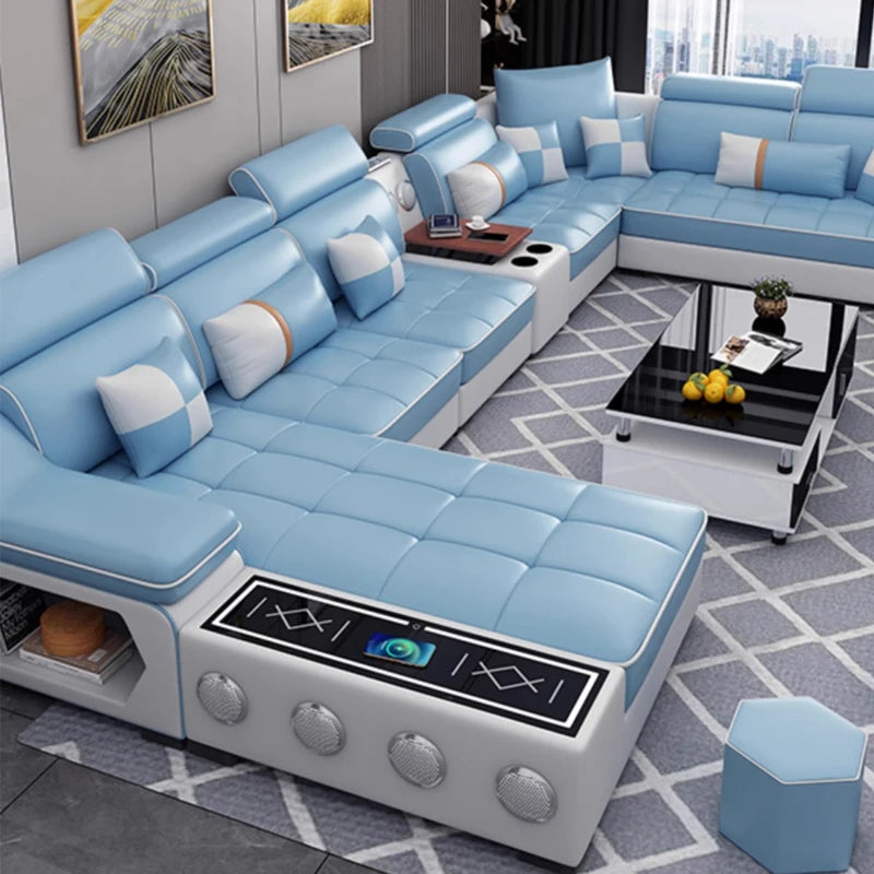 Modernes sektional nordisches L-Form-Sonnensofa-Set Stoffcouch Wohnzimmer-Sofas