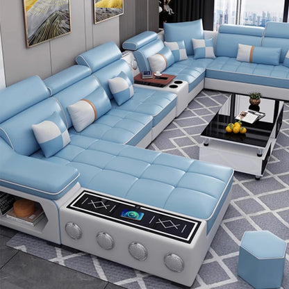 Modernes sektional nordisches L-Form-Sonnensofa-Set Stoffcouch Wohnzimmer-Sofas