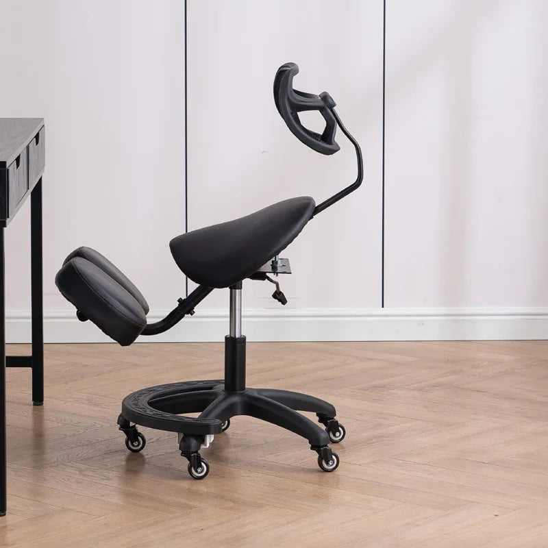 Kneeling Chair Adult Ergonomic Correction Chair Saddle Chair Double Cushion Adjustable Anti-Hunchback Position Learning