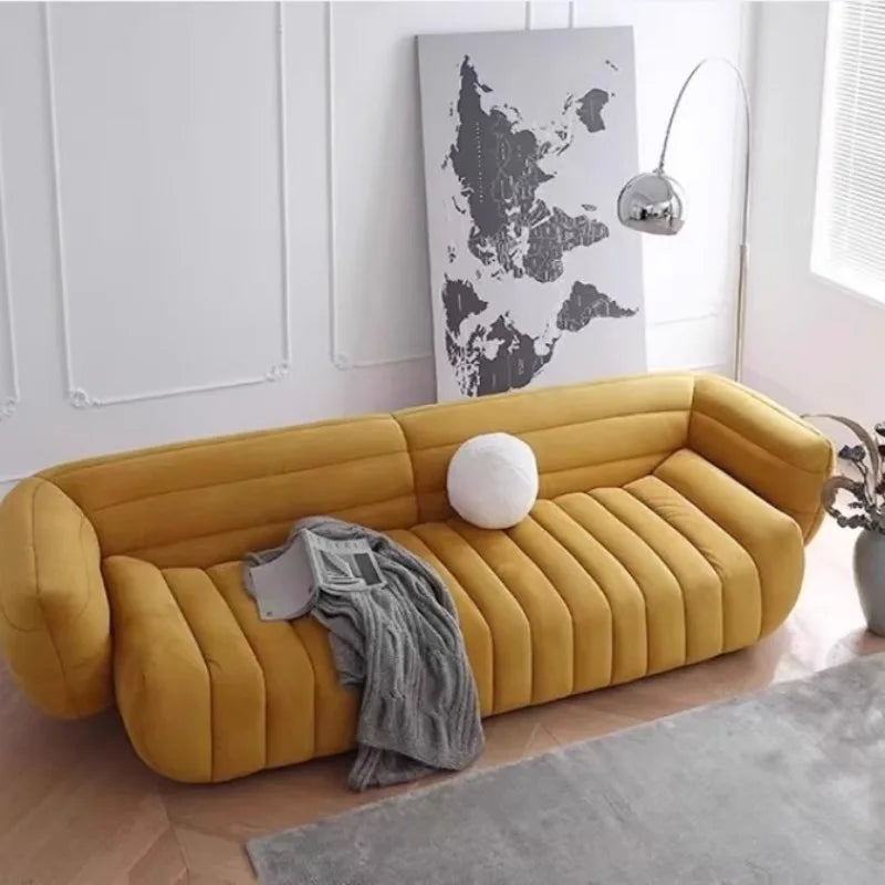Minimalist Yellow Living Room Sofas Velvet Classic Soft Lounge Living Living Room Sofas Togo Soft Muebles De Sala Furniture Home