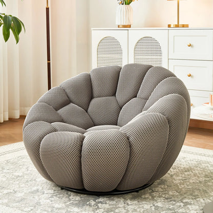 Modern Pumpkin Chair Luxury Bubble Sofa Single Lounge Seat Lazy Recliner for Bedroom Balcony Living Room Aesthetic Accent