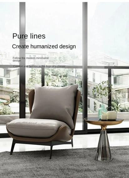 Comfortable Single Sofa Chair for Balcony or Living Room Lazy Sofa Lounge Chair for Bedroom or Reading Upholstered Accent Chair