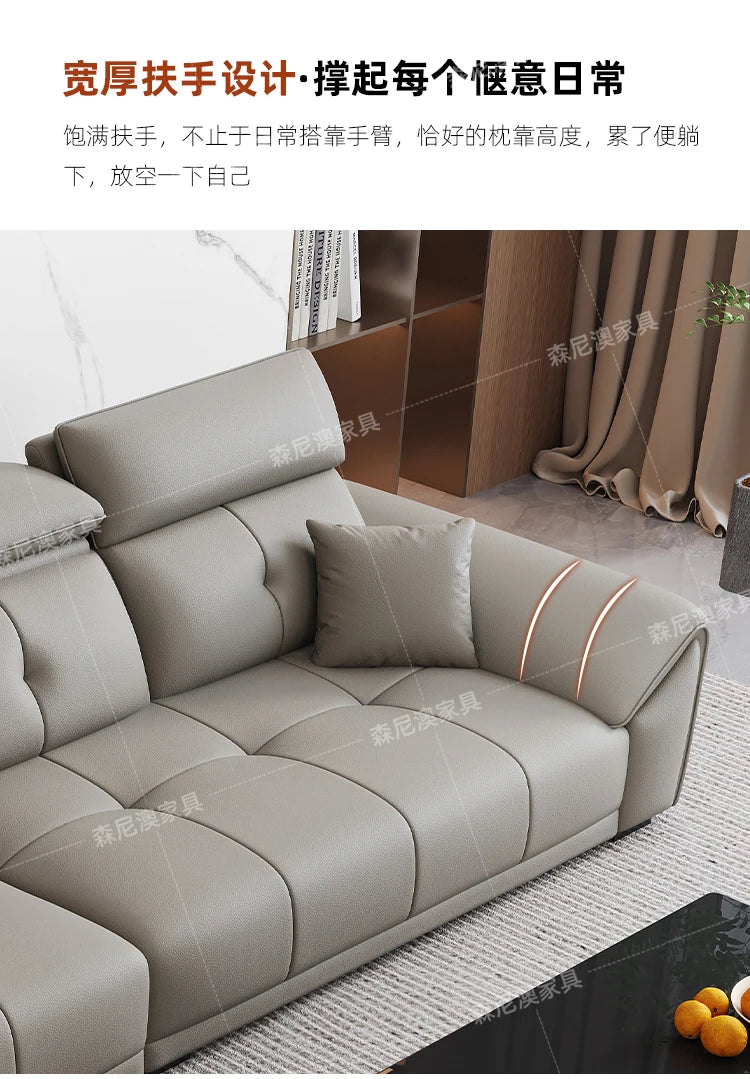 Modern Minimalist Sofa Leather Recliner Corner Living Room Sofa Relaxing Comfortable Muebles Para Habitacion Home Accessories