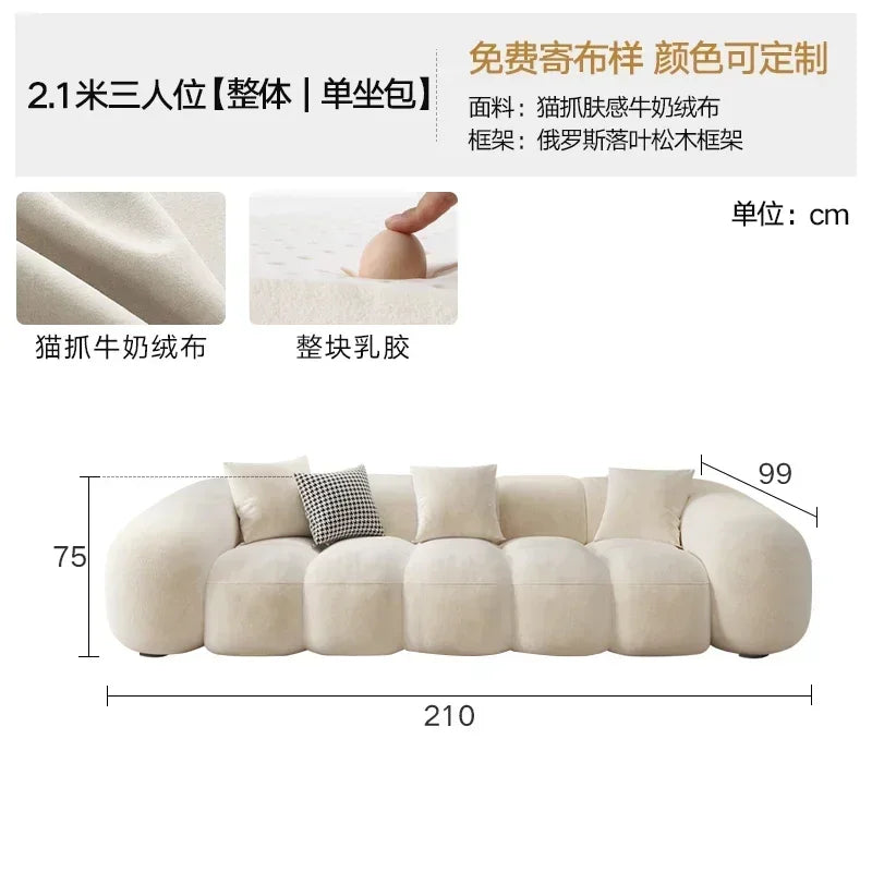 Designer Luxury Living Room Sofas House Nordic Family Elegant Relaxing Sofa Economic Apartment Minimalist Divano Hotel Furniture