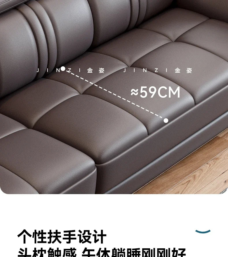 Floor Designer Living Room Sofas Couch Leather Nordic Minimalist Sofas Relaxing Room Decor Sillon Cama Lounge Suite Furniture