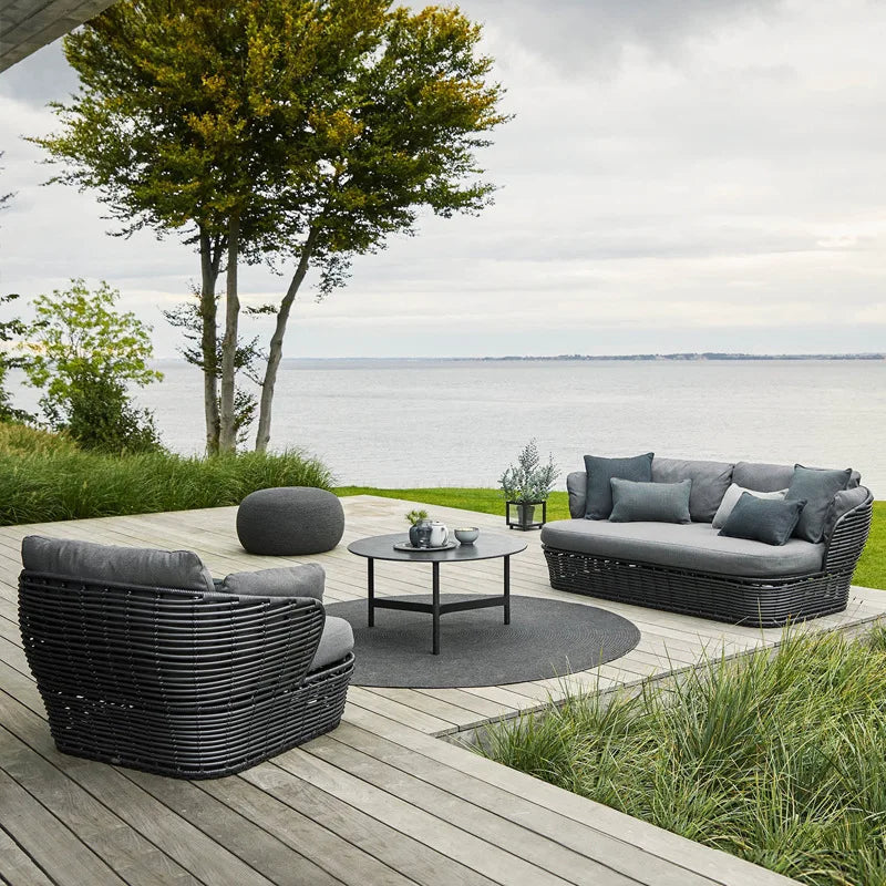 Luxury Modern Outdoor Wicker Sofa Set Nordic Leisure Patio Furniture Corner Rope Garden Sofa for Courtyard Hotel Villa Park