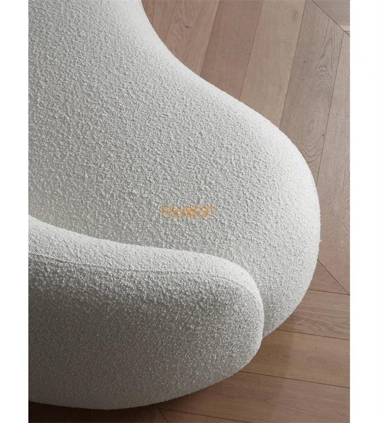 Round Teddy Sofa Lounge Nut Circle Curved Couch White Modern Sofas Chaise Lounge Nordic Style Canape  Living Room Furniture