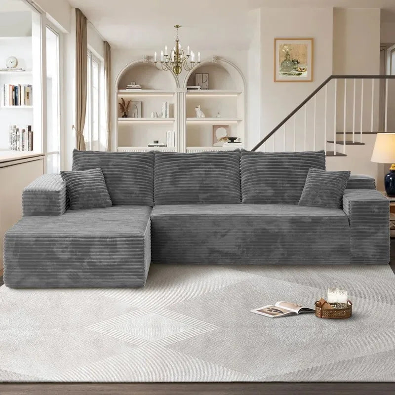 Modern Giant Memory Foam Vacuum-Compressed Sofa Bed Couch Built-Up Style for Living Room Bedroom Fabric Upholstery for Hotels