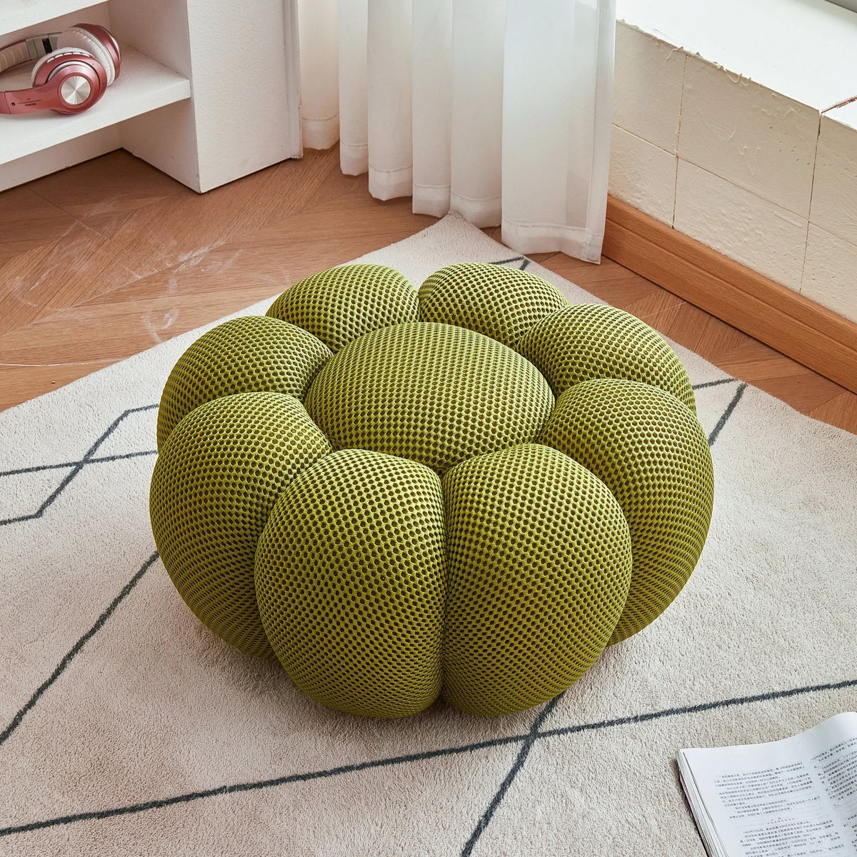 Modern Pumpkin Chair Luxury Bubble Sofa Single Lounge Seat Lazy Recliner for Bedroom Balcony Living Room Aesthetic Accent