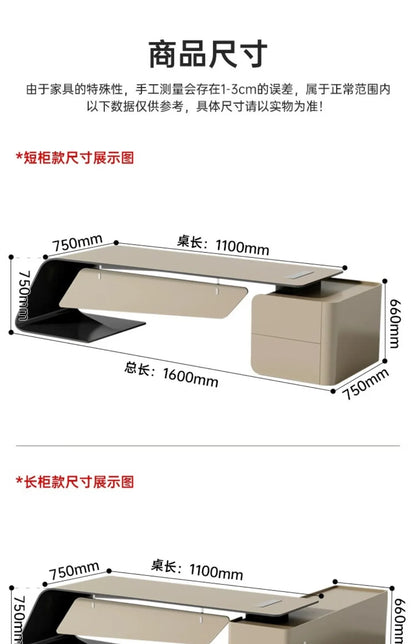 High Quality Boss Office Desk Modern Organizer Storage In Stock Computer Desks Minimalist European Escritorio Oficina Furniture