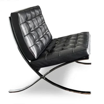 Barcelona leather minimalist chair