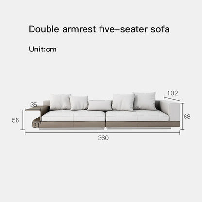 Italian Couch  For Living Room Minimalist Cotton And Linen Fabric Sectional Sofa Large Flat Floor Designer Living Room Sofas