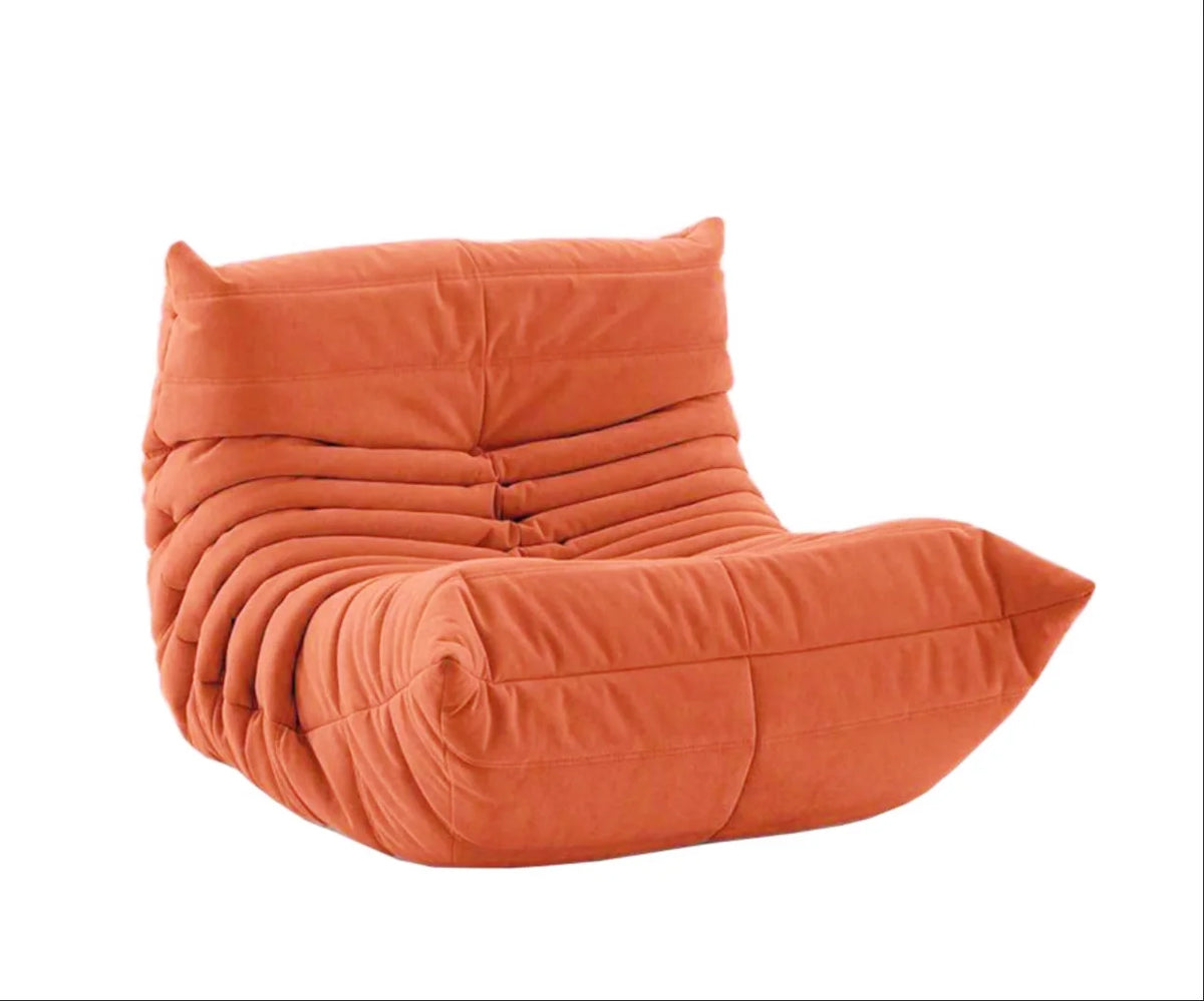 Collection house designer togo floor-to-ceiling single sofa Nordic balcony study lazy caterpillar Internet celebrity cream sofa