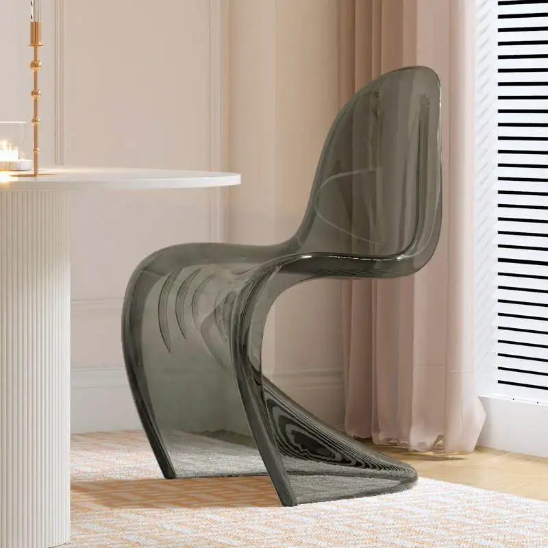 Acrylic transparent chair simple household light luxury high-end dining table chair makeup chair Pan Dong chair