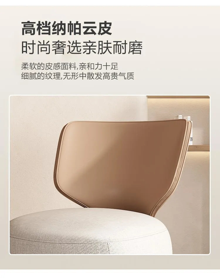 Log sofa chair Nordic living room single chair Fabric low stool Balcony casual back chair