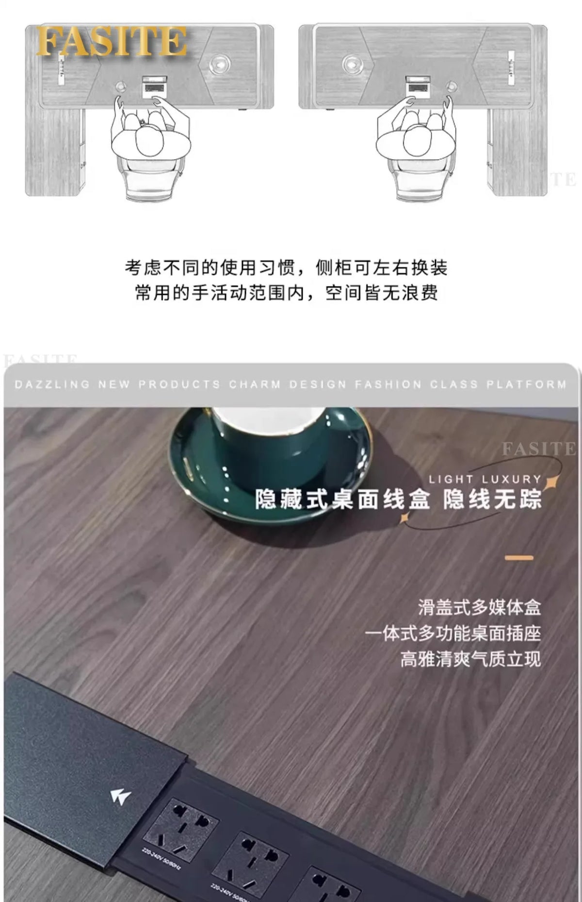 Boss table, desk, simple modern class desk, office table and chair combination