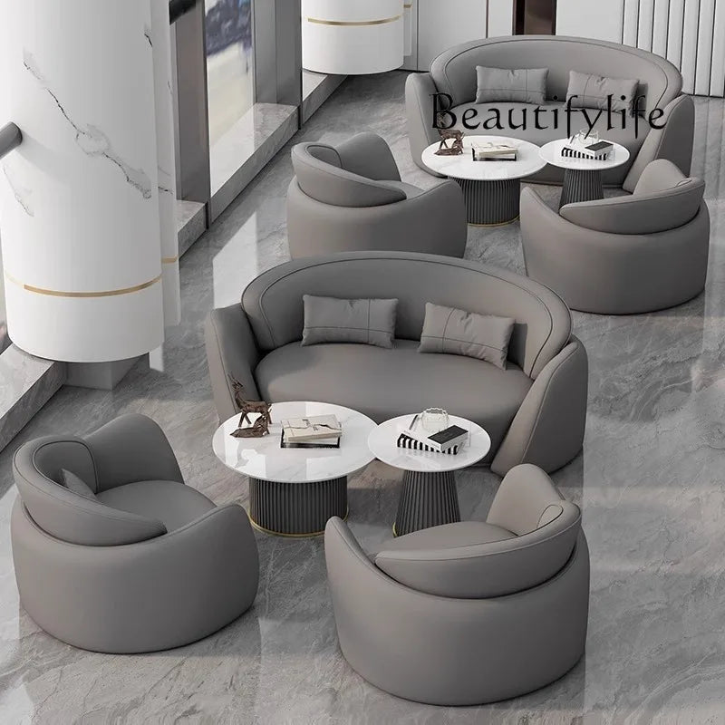 Hotel office negotiation sofa table and chair leisure reception sofa chair