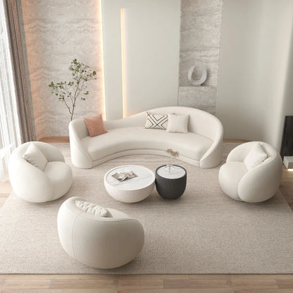 Curved White Living Room Sofas Recliner Cloud Cream Modern Living Room Sofas Create European Lazy Divano Postmodern Furniture