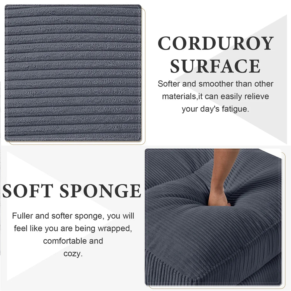 121" Modular Sectional Sofa Couch L Shaped Upholstered Sofa With Chaise Cushion Oversized 6 Seater Couches Sofas For Living Room