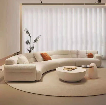 yA38 Italian minimalist corner large arc fabric combination sofa modern beauty salon size apartment