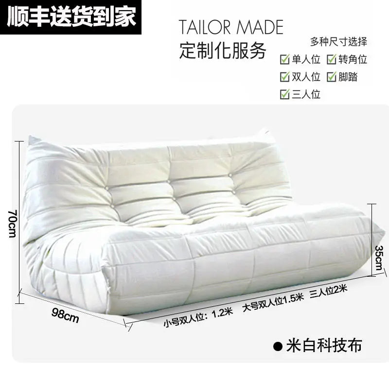 Caterpillar sofa three-person togo full sponge high rebound Internet celebrity living room leisure area sofa famous small sofa