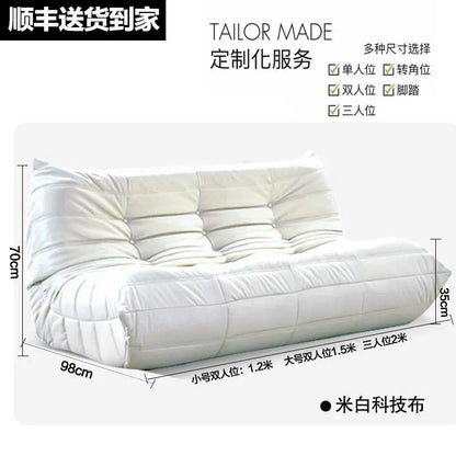 Caterpillar sofa three-person togo full sponge high rebound Internet celebrity living room leisure area sofa famous small sofa