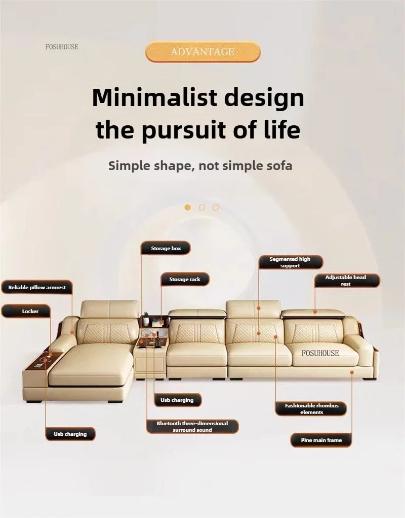 Living Room Sofa Combination Light Luxury Chaise Lounges Sofas for Living Room Personality Home Furniture