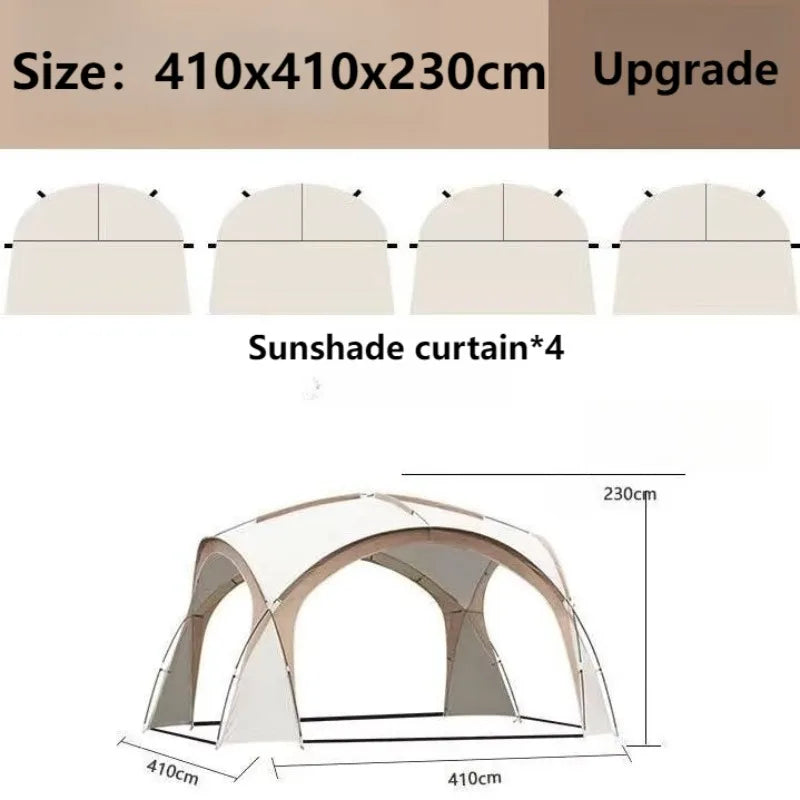 Beach Dome Sun Shelter Portable Folding Leisure Family Picnic Sunshade Camping Canopy Outdoor Windproof Camping Equipment