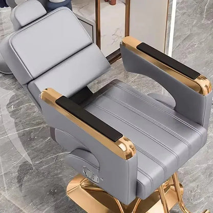 2025 Luxury Personalized Chair Barber Classic Hydraulic Reclining Release Salon Chair Leg Rest Professional Barberia Furniture