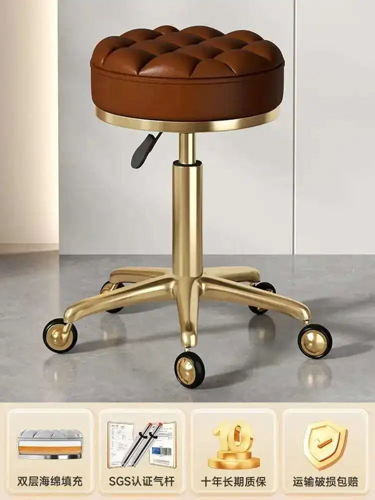 Beauty Chair Specifically Designed for Beauty Salon Adjustable Rotating Pulley Hair Salon Round Stool Tabouret A Roulette 원형의자