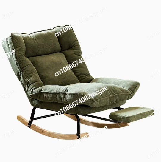 New single sofa, living room lazy lounge chair, comfortable rocking chair with retractable foot pedals