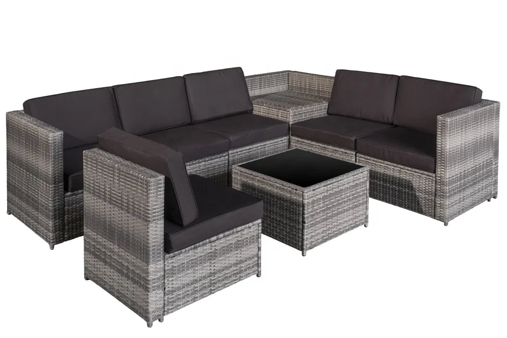 Hot SalesFactory Price Wicker Rattan Indoor/Outdoor Furniture Garden Sofa Set 8 PCS Wholesale Suppliers