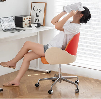 Roller Armrest Office Chair Yellow Soft Modern Study High Swivel Office Chair Ergonomic Relaxing Silla De Escritorio Furniture