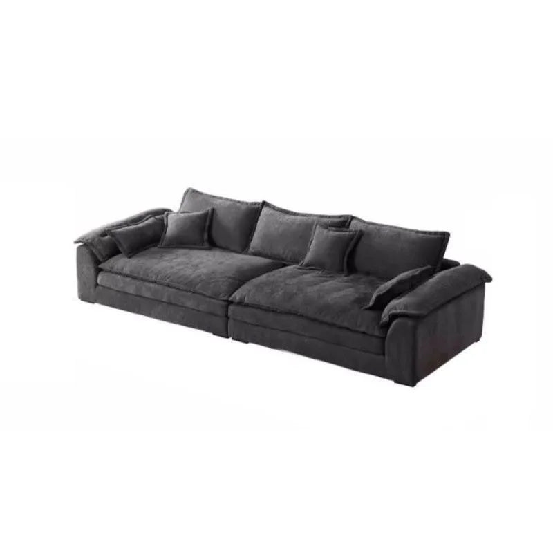 Super wide cotton and linen cloth, modern, simple, lazy, sofa, deep sitting, straight row, soft, removable and washable