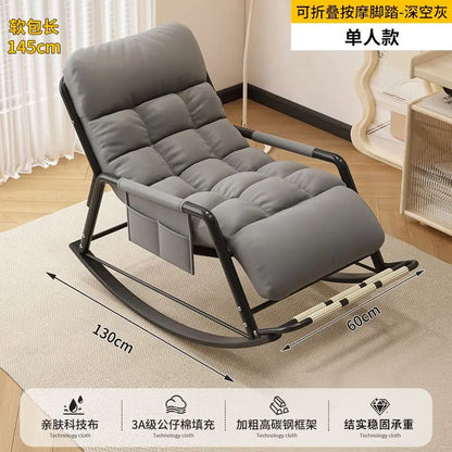 Recliner Rocking Chair Sitting and Sleeping Dual-purpose  Lunch Break Chair Balcony Home Leisure Lazy Sofa Chair Ergonomic