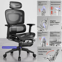 Ergonomic Office Chair with Lumbar Support Adjustable 3D Armrests Recline Tilt Function Mesh Seat for Home Office