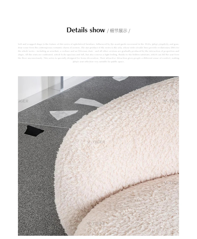 Whole house furniture Nordic Light Luxury Minimalist Cashew Sofa Designer Curved Living Room Fabric Craft Sofa Combination