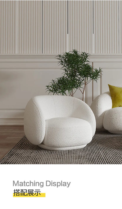 Nordic light luxury living room sofa coffee table combination beauty salon clothing store reception sofa chair small snail sofa