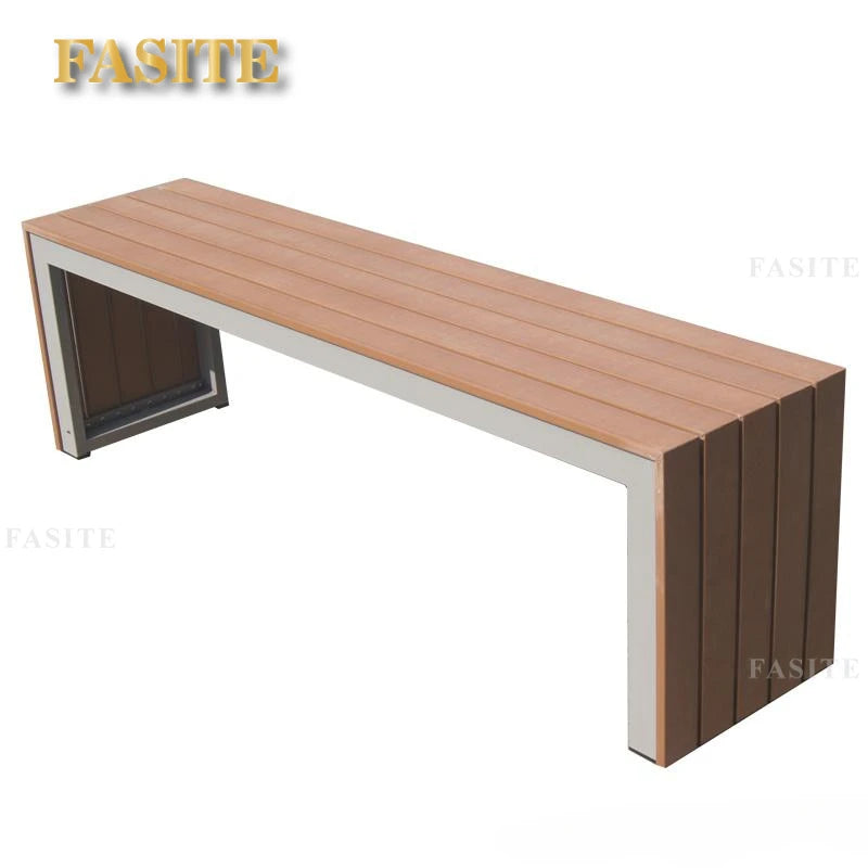 Table et chaise d'extérieur en plastique et bois, banc de balcon de Style nordique pour cour de loisirs, Anti-corrosion